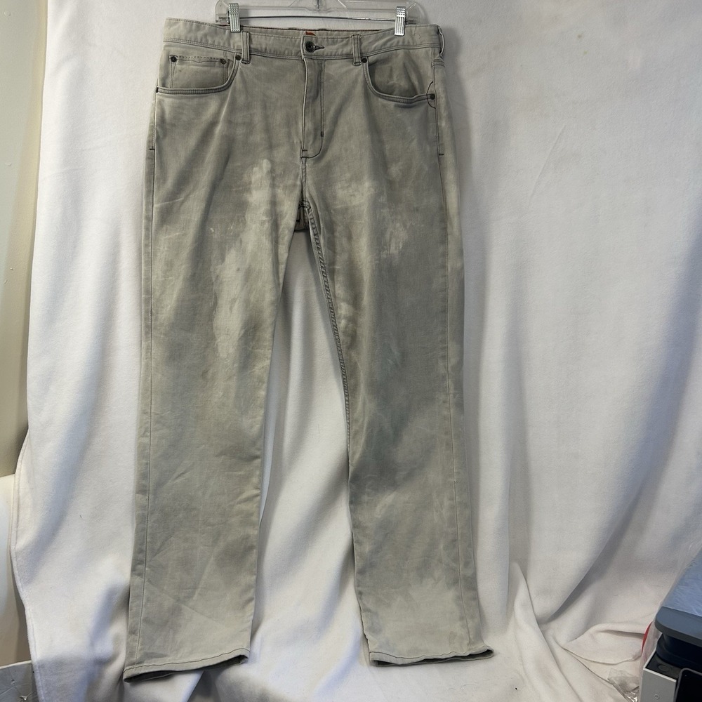 Tommy Bahama Boracay Jeans Grey Modeled Wash Mens 5 Pocket Stretch Size38x33 EUC